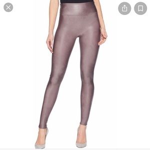 Spanx faux leather antique rose leggings sz M